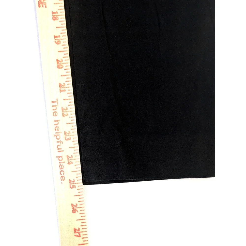 Jones New York Signature Black Dress Pants Petite 8P Cotton Stretch Straight Leg - Picture 5 of 5
